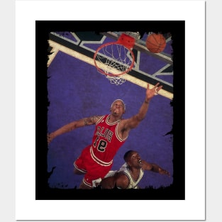 Dennis Rodman - Chicago Bulls vs Sacramento Kings Posters and Art